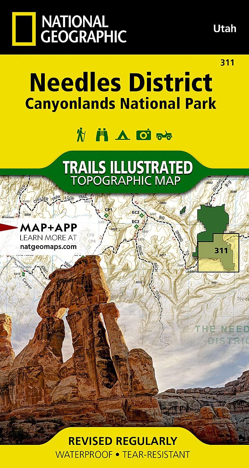 Needles District: Canyonlands National Park Map Leisure, Home & Garden