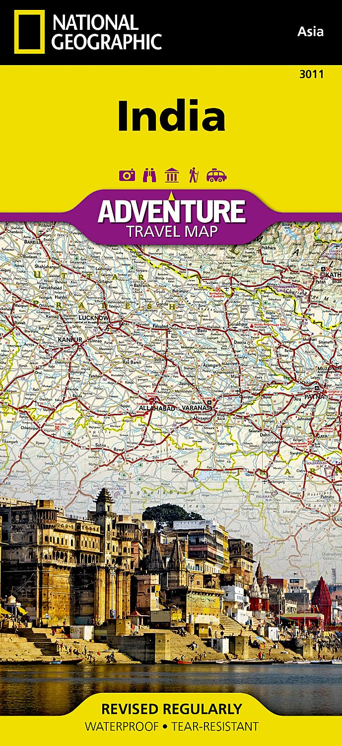 National Geographic Adventure Travel Map India: Waterproof, tear-resistant (National Geographic Adventure Map, Band 3011) Leisure, Home & Garden