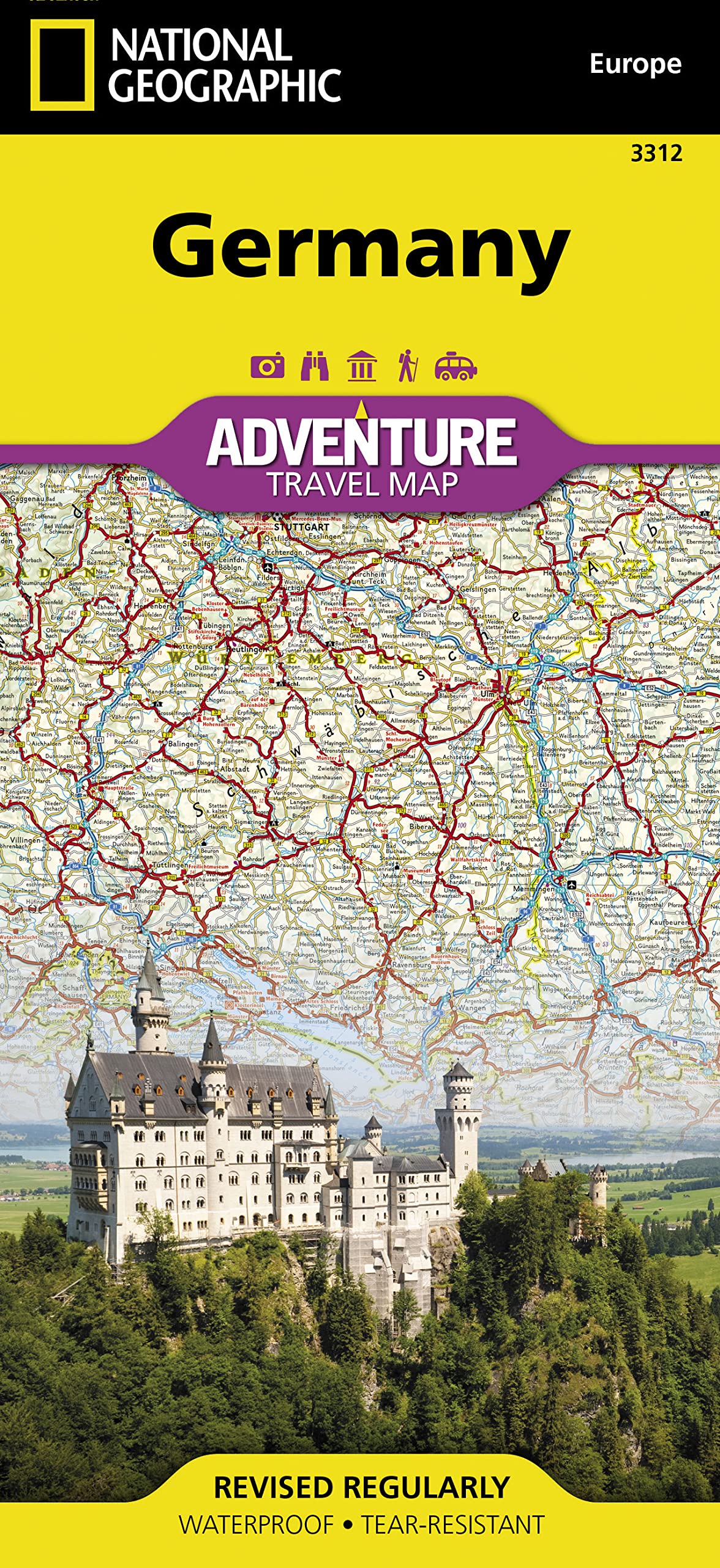 Germany: Protected Areas, Points of Interest, Detailed Road Network and Town Location Index (National Geographic Adventure Map, Band 3312) Leisure, Home & Garden