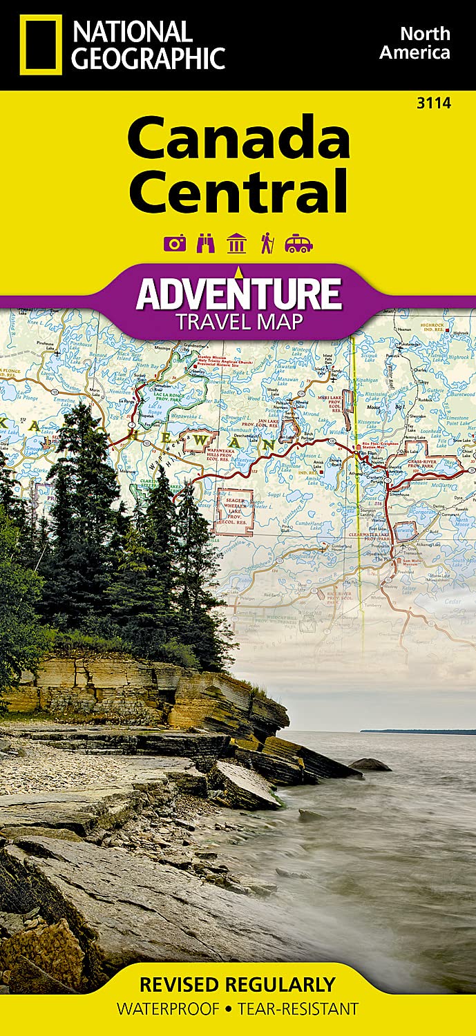Canada Central: Waterproof. Tear-resistent (National Geographic Adventure Travel Map, Band 3114) Leisure, Home & Garden