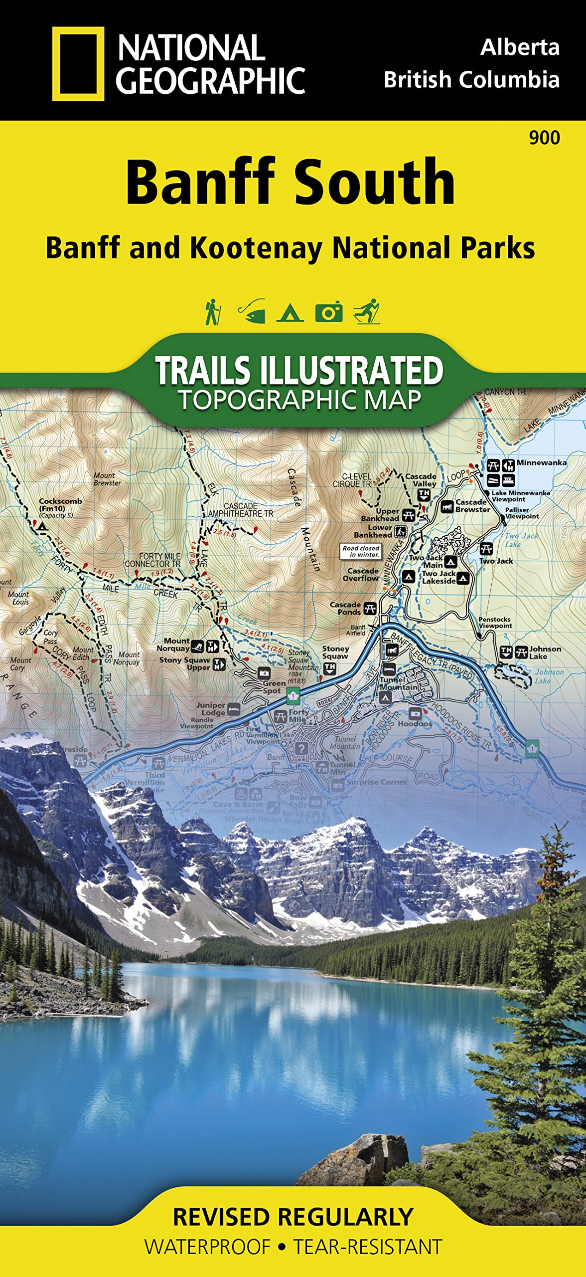 Banff South: Banff and Kootenay National Parks. Alberta, British Columbia. Waterproof. Tear-resistent (National Geographic Trails Illustrated Map, Band 900) Leisure, Home & Garden