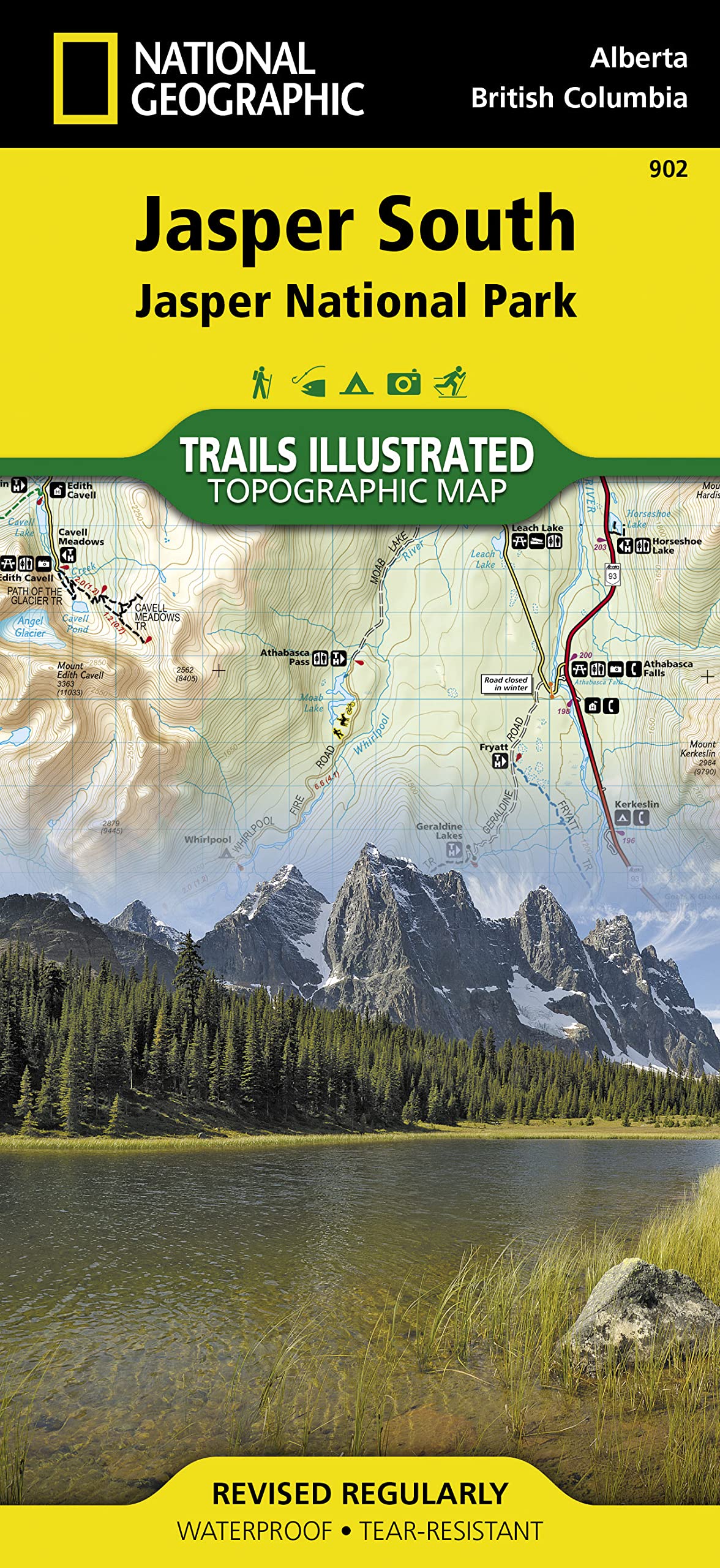 Jasper South(Jasper National Park) Trail Map 1:100,000: Jasper National Park. Alberta, British Columbia. Waterproof, tear-resistant Leisure, Home & Garden