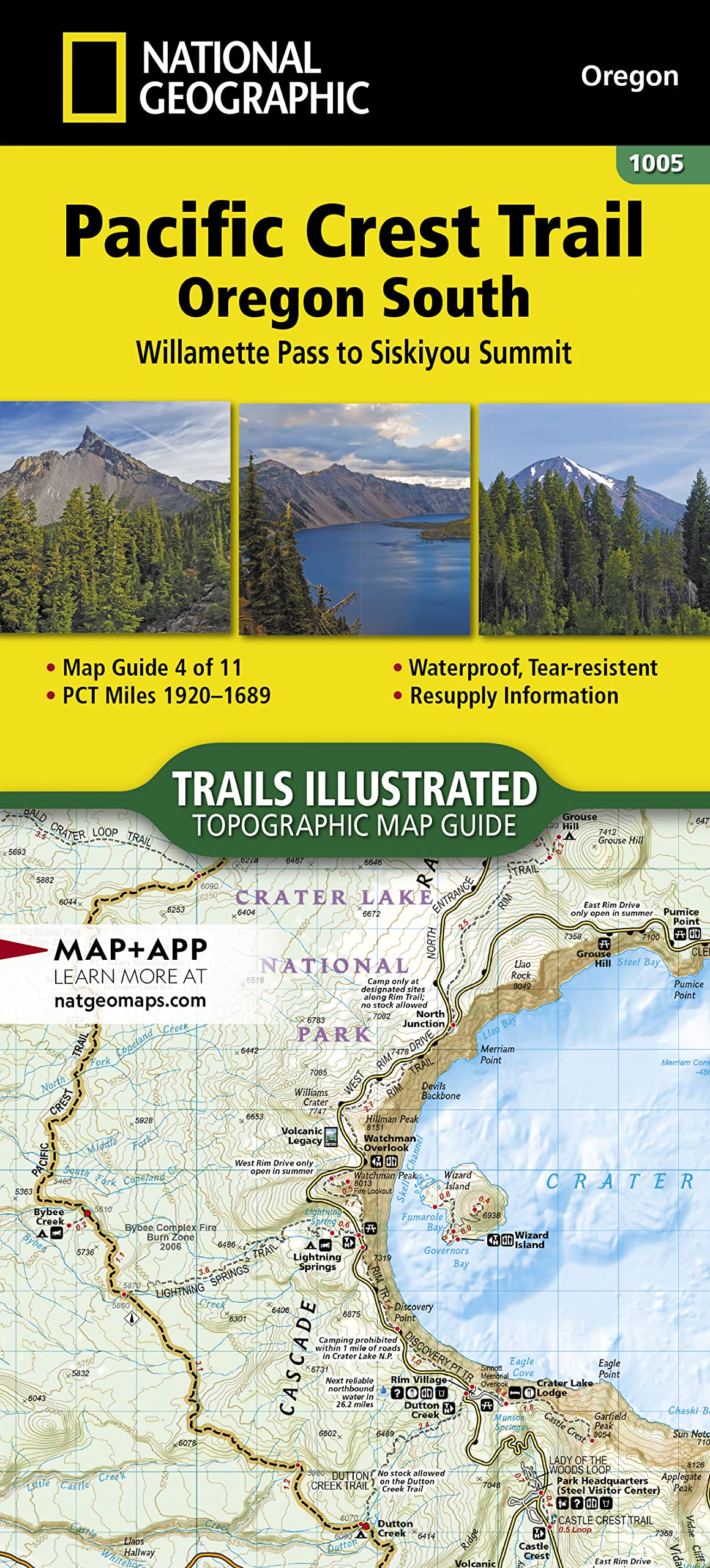 Pacific Crest Trail, Oregon South : Oregon South - Villamette Pass to Siskiyou Summit (National Geographic Topographic Map Guide) Leisure, Home & Garden