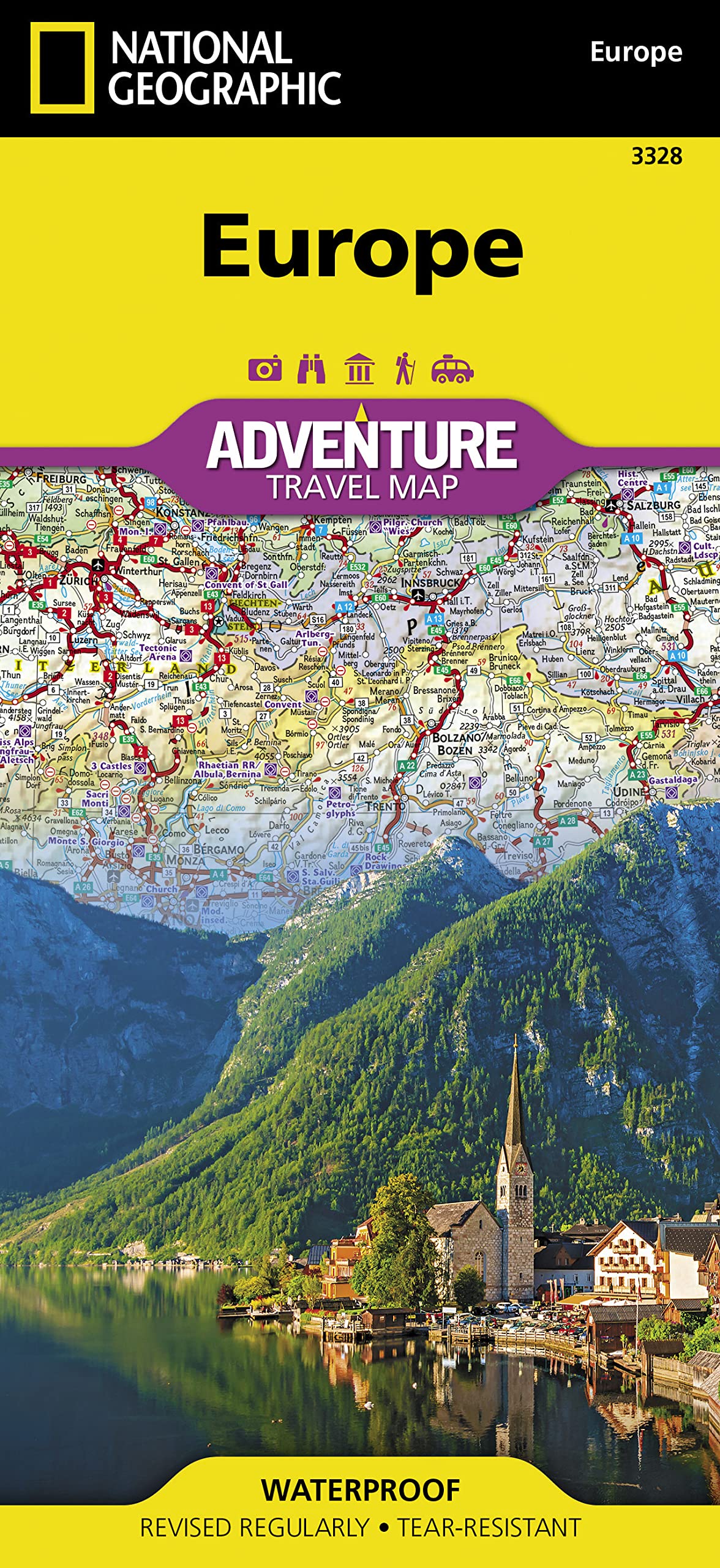 National Geographic Europe Adventure Travel Map book