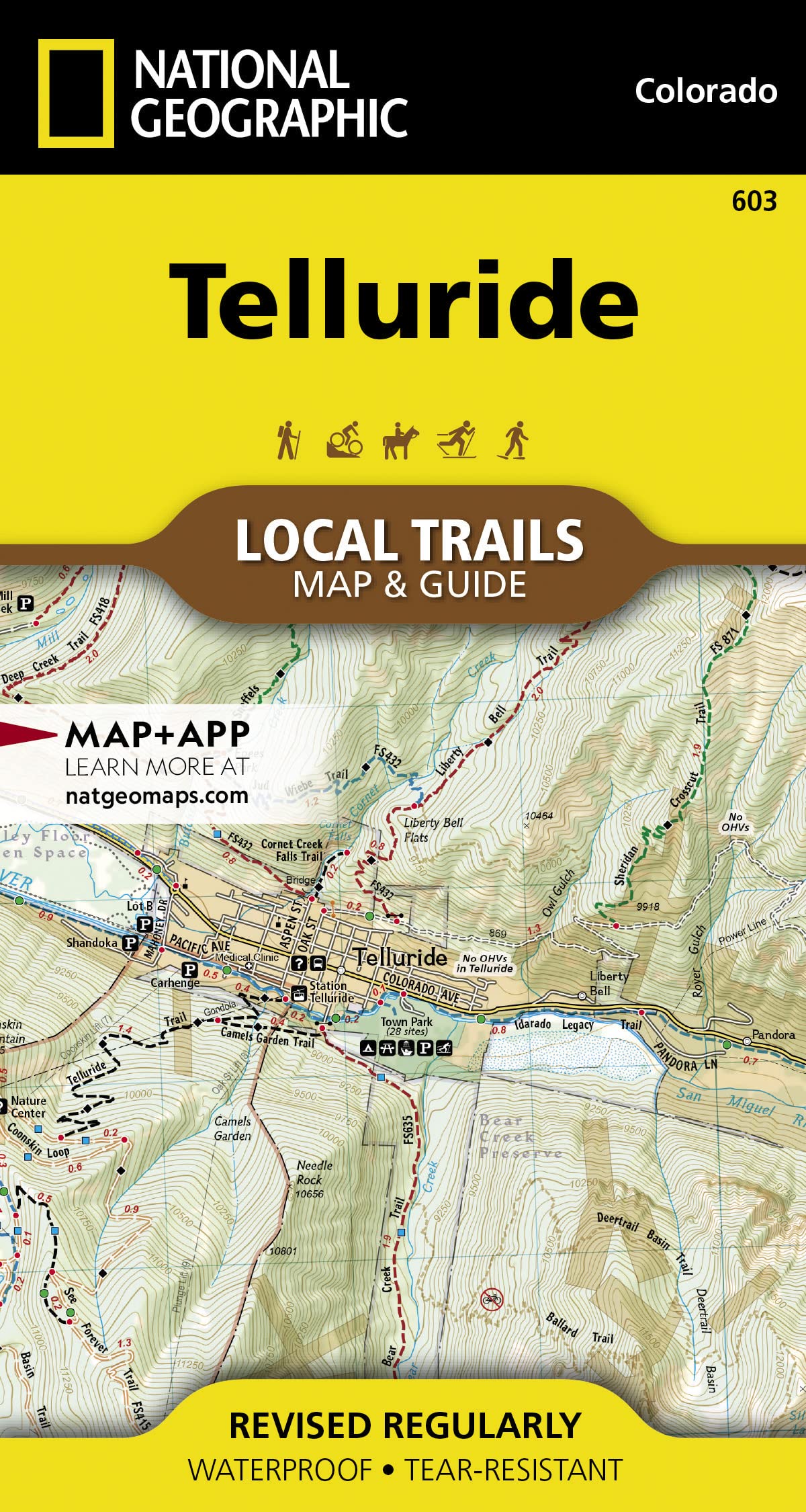 Telluride Map [Local Trails] Leisure, Home & Garden