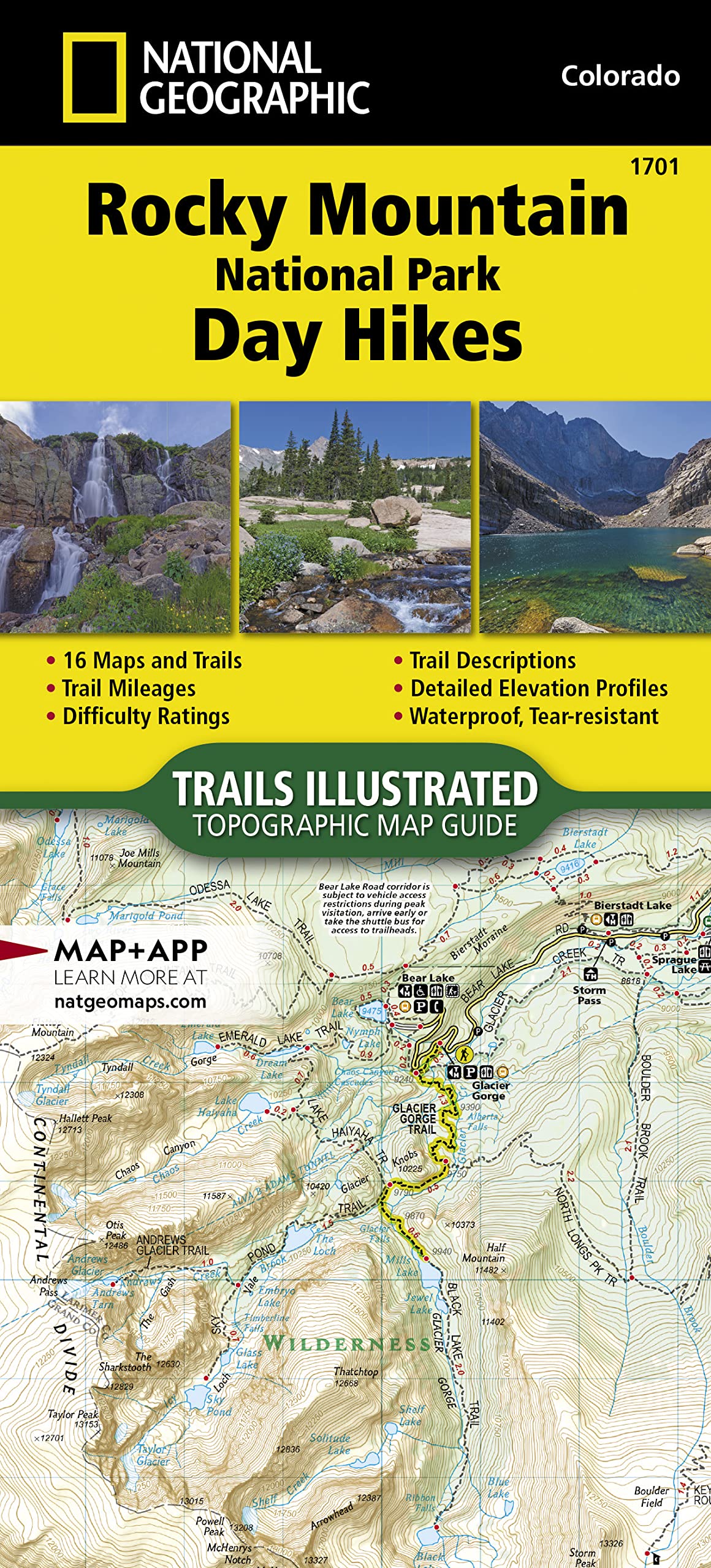 Rocky Mountain National Park Day Hikes (National Geographic Topographic Map Guide, Band 1701) Stationery