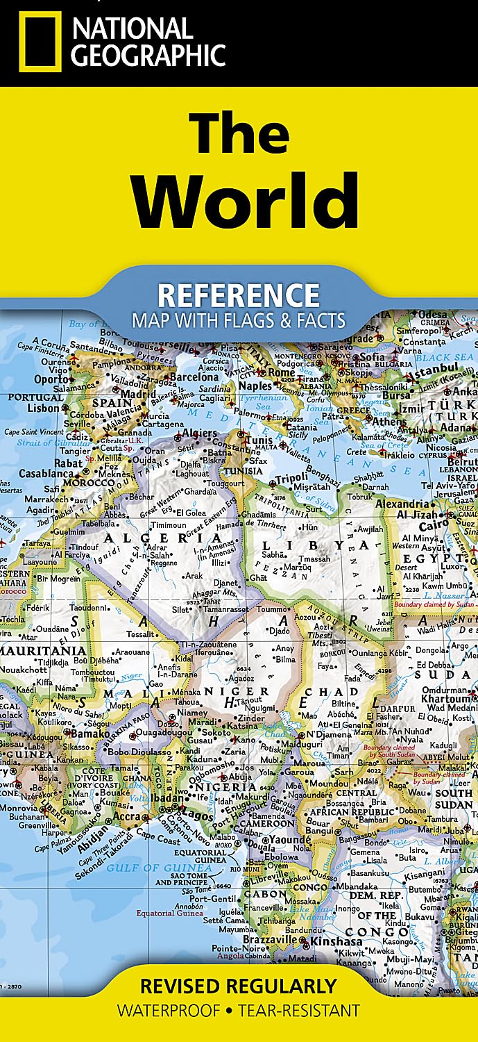 National Geographic: World : folded with flags and facts (National Geographic Reference Map) Leisure, Home & Garden