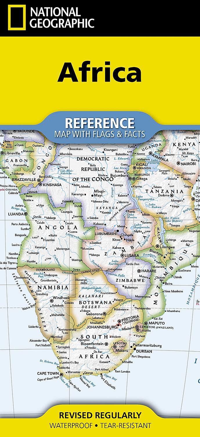 Africa With Flags and Facts Map (National Geographic Reference Map) Geology & Geography