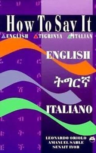 How to Say It: English-Tigrinya-Italian Social Sciences