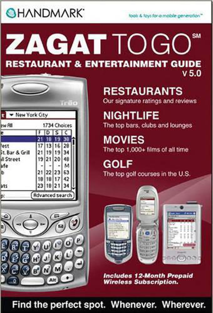 Zagat to Go Restaurant & Entertainment Guide V5.0 (Zagat Guides) Leisure, Home & Garden