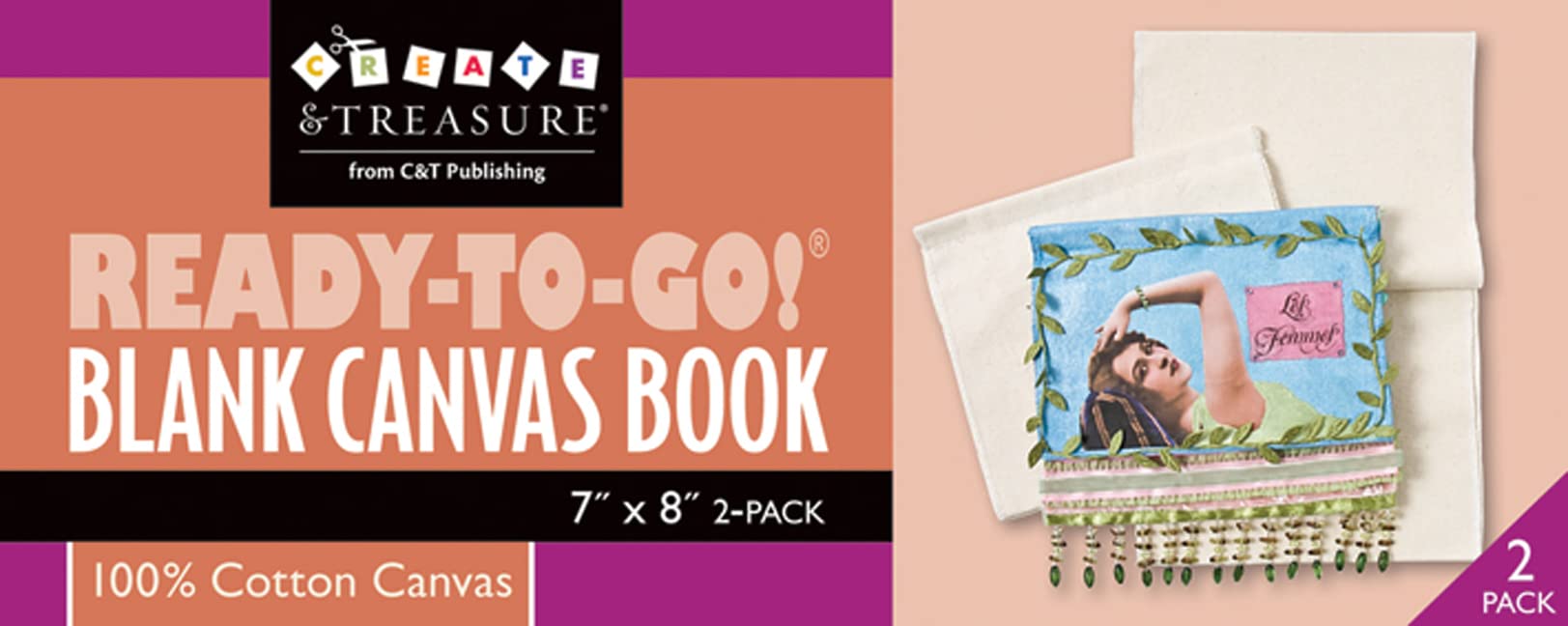 Ready-to-go! Blank Canvas Book: Play With It! Embellish Alter Bead Quilt Paint Stamp Hobbies & Crafts