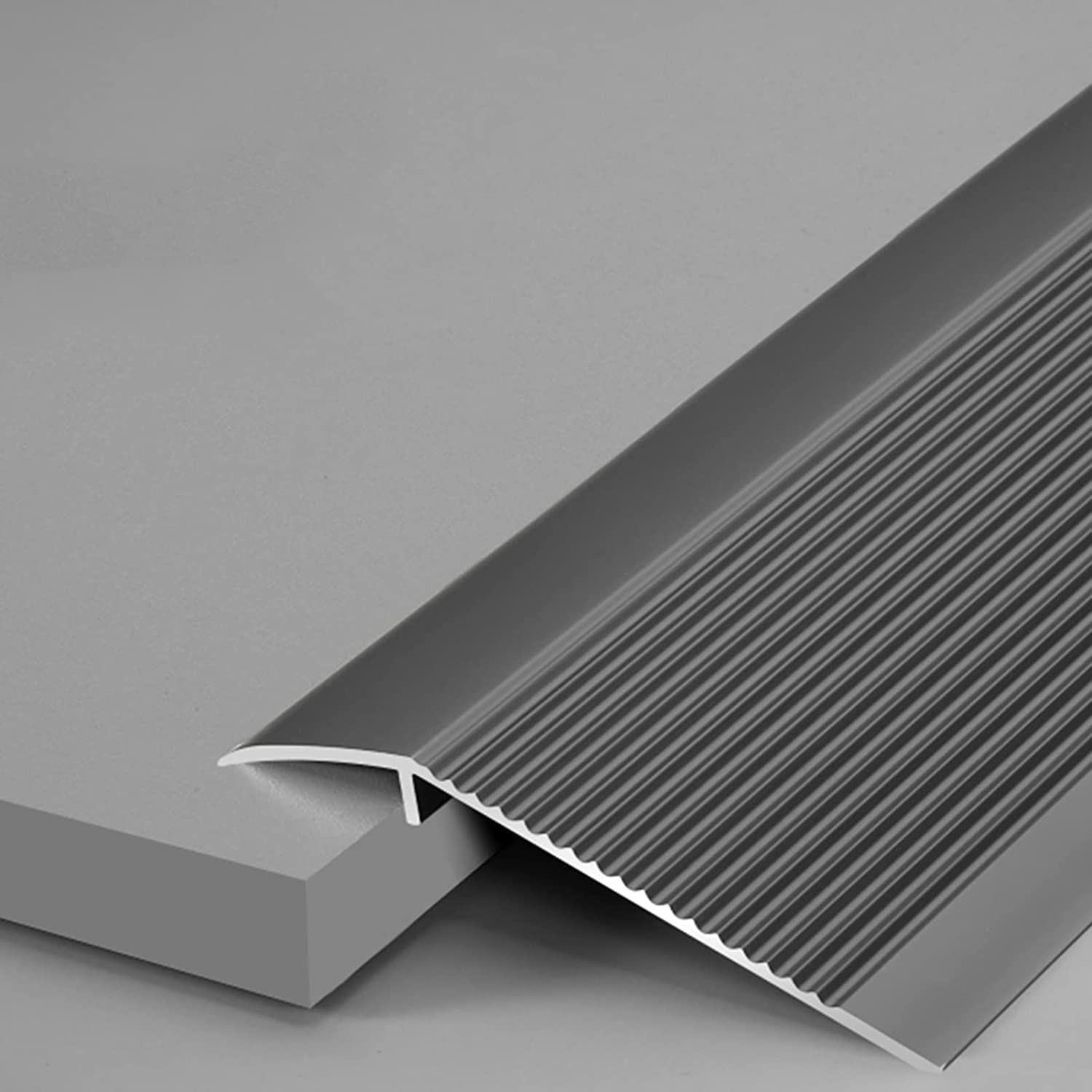 Schwellenstreifen Rampenförmige Aluminium-Legierung Übergangsstreifen, Übergangsschwelle Anti-Rutsch-Fliese für Holz, Verbindungsspalt massive Laminattürstreifen Books