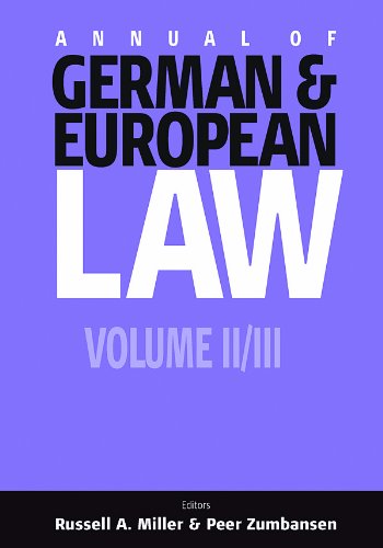 Annual Of German & European Law: 2003 (Annual of German and European Law (AGEL)) Law