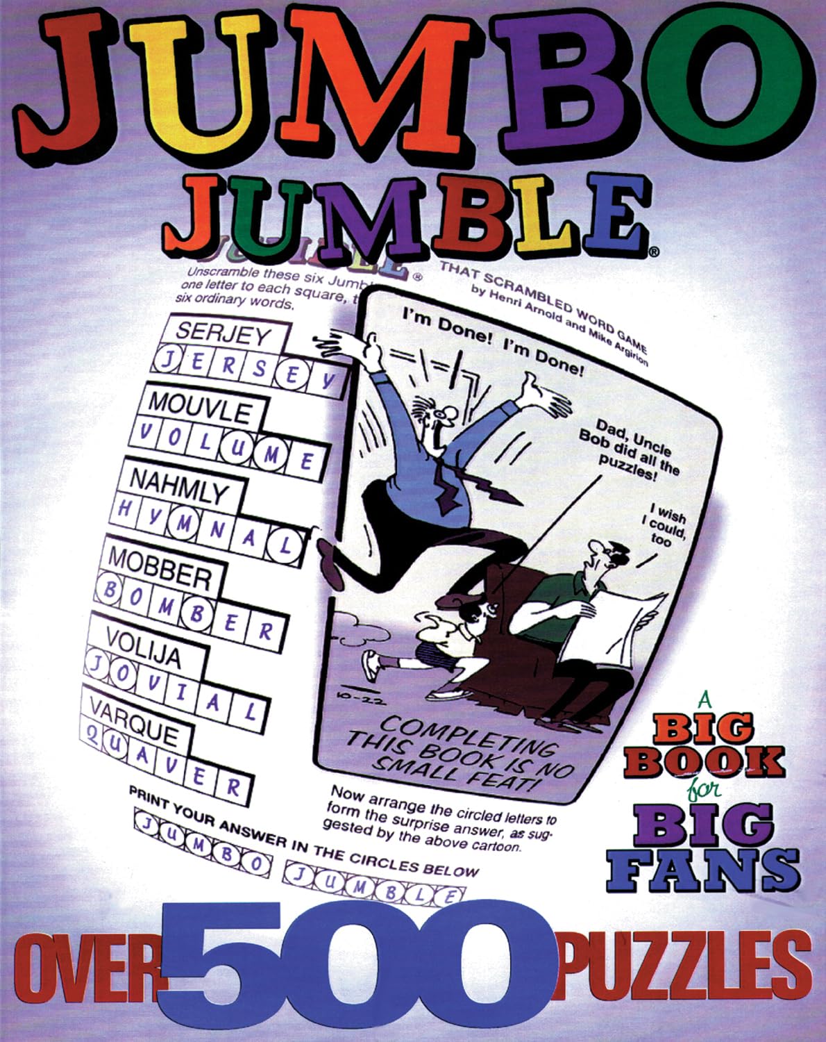 Jumbo Jumble (R): A Big Book for Big Fans (Jumbles(r)) Leisure & Fun