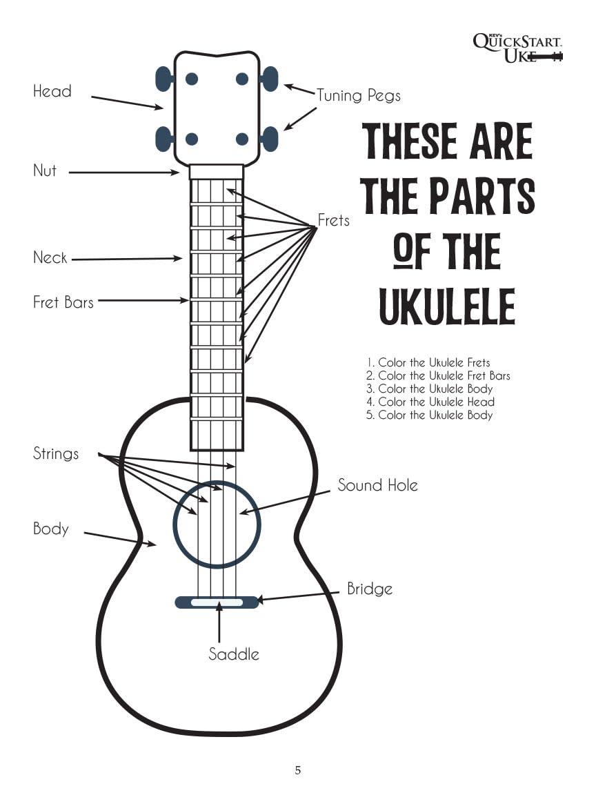 Kid's Uke: Ukulele Activity Fun Book (Kev's Learn & Play): Kev's Learn & Play Series Sheet Music
