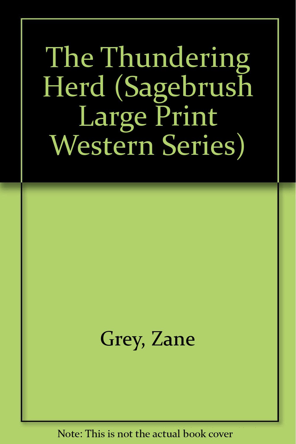 The Thundering Herd (Sagebrush Large Print Western Series) Contemporary literature