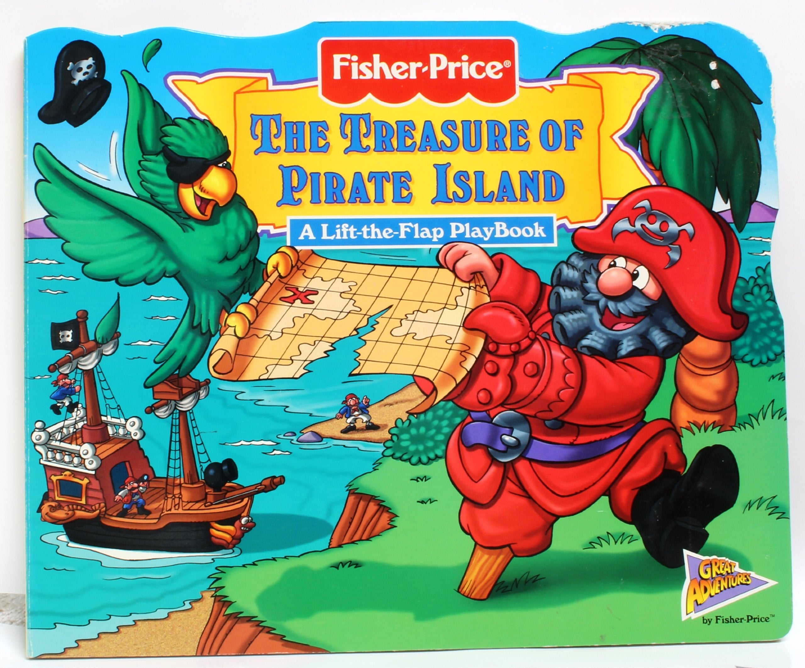The Treasure of Pirate Island: A Lift-The-Flap Playbook (Fisher-Price, Great Adventures Lift-The-Flap Playbooks) Children's books