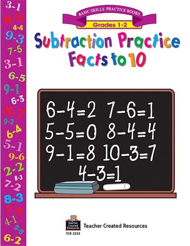 Subtraction Practice Facts to 10 Books