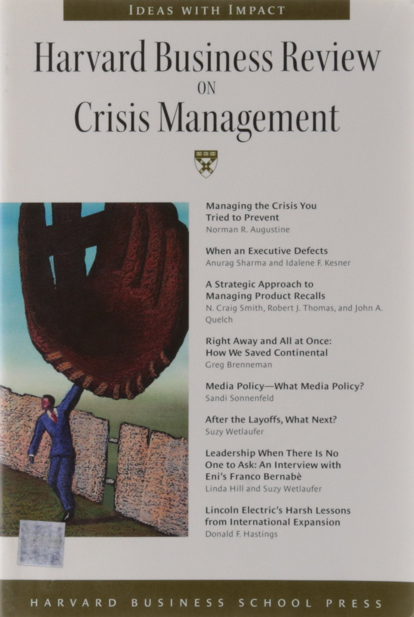 Harvard Business Review on Crisis Management (HARVARD BUSINESS REVIEW PAPERBACK SERIES) Business, Finance & Career