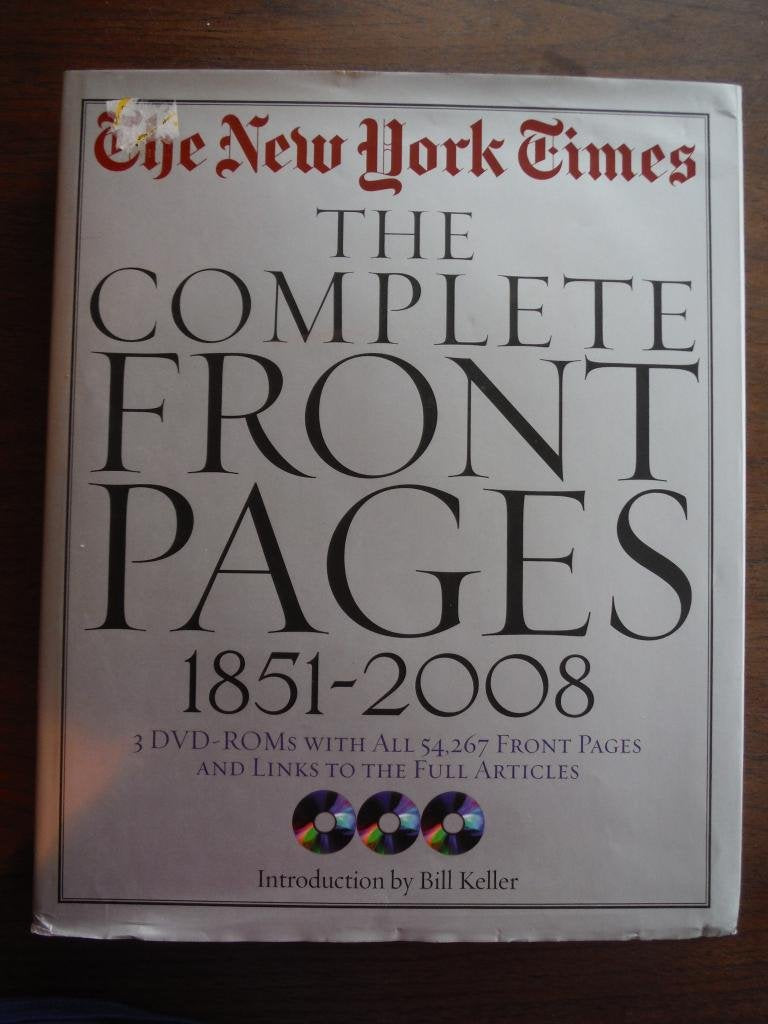 New York Times: The Complete Front Pages: 1851-2008 Media & Communication