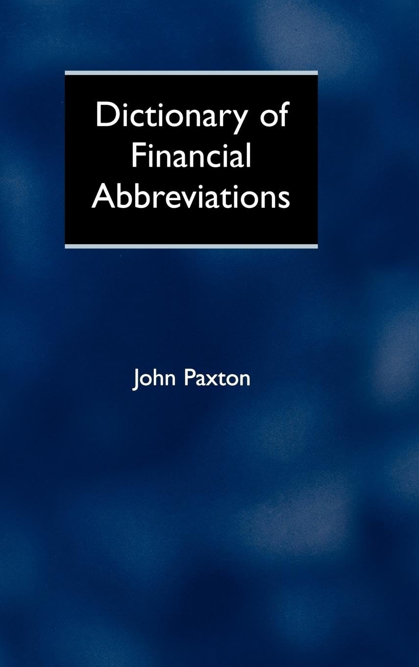 Dictionary of Financial Abbreviations Law