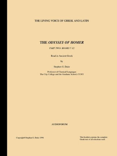 The Odyssey of Homer Part Two: Books 7-12 Books