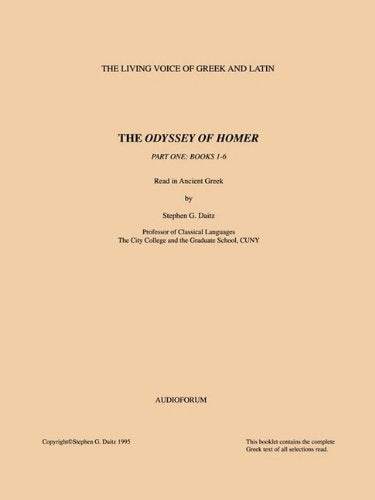 The Odyssey of Homer Part One: Books 1-6 Books