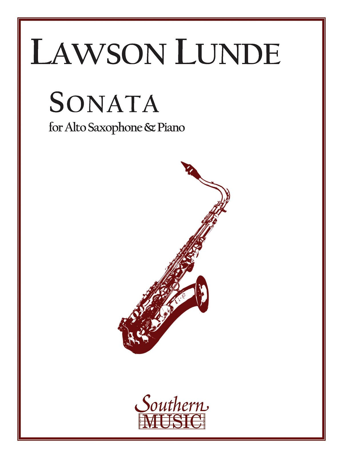 Sonata: Alto Sax: For Alto Saxophone and Piano Social Sciences