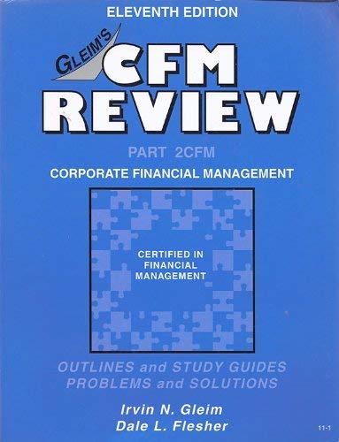 Cfm Review: Corporate Financial Management Books