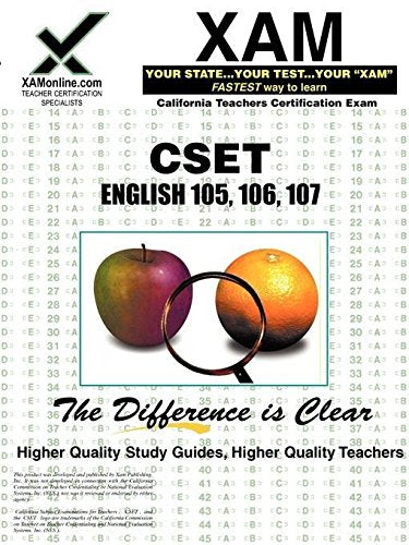 CSET English 105, 106, 107: Teacher Certification Exam Study Guides