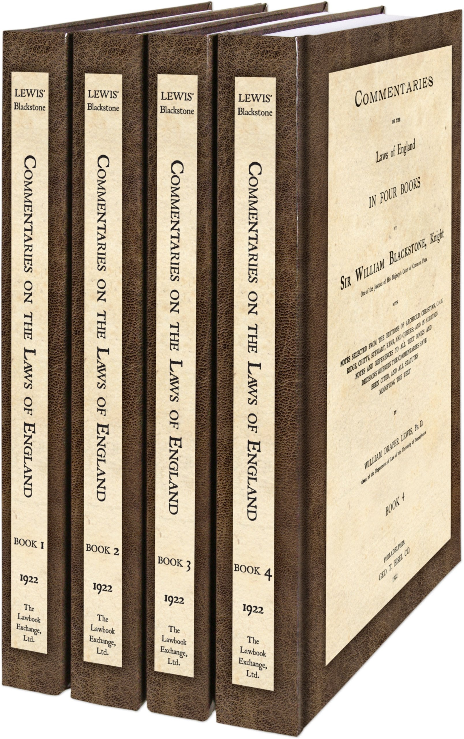 Commentaries on the Laws of England: In Four Books Law