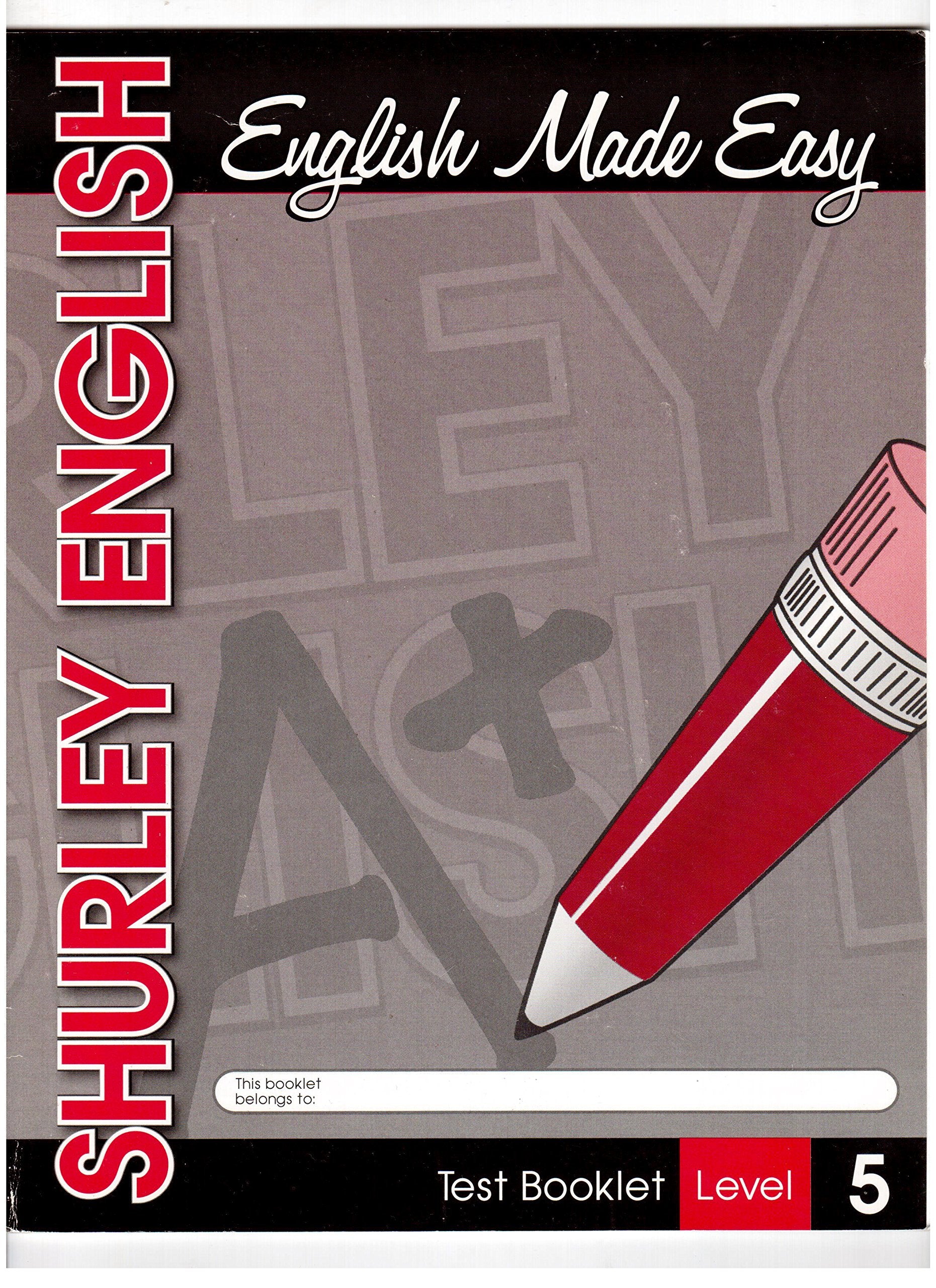 Shurley English Made Easy Test Booklet Level 5. (Paperback) Books