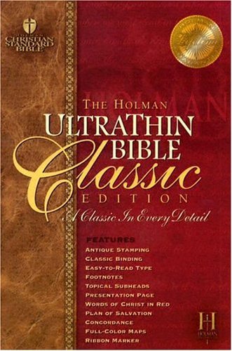 Holman Ultrathin Bible Classis Edition: Holman Christian Standard, Classic Edition, Burgundy, Ultrathin, Bonded Leather book