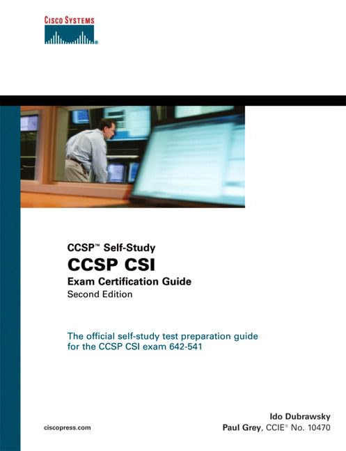 CCSP CSI Exam Certification Guide, w. CD-ROM: CCSP Self-Study, 642-541 Computer Science Books