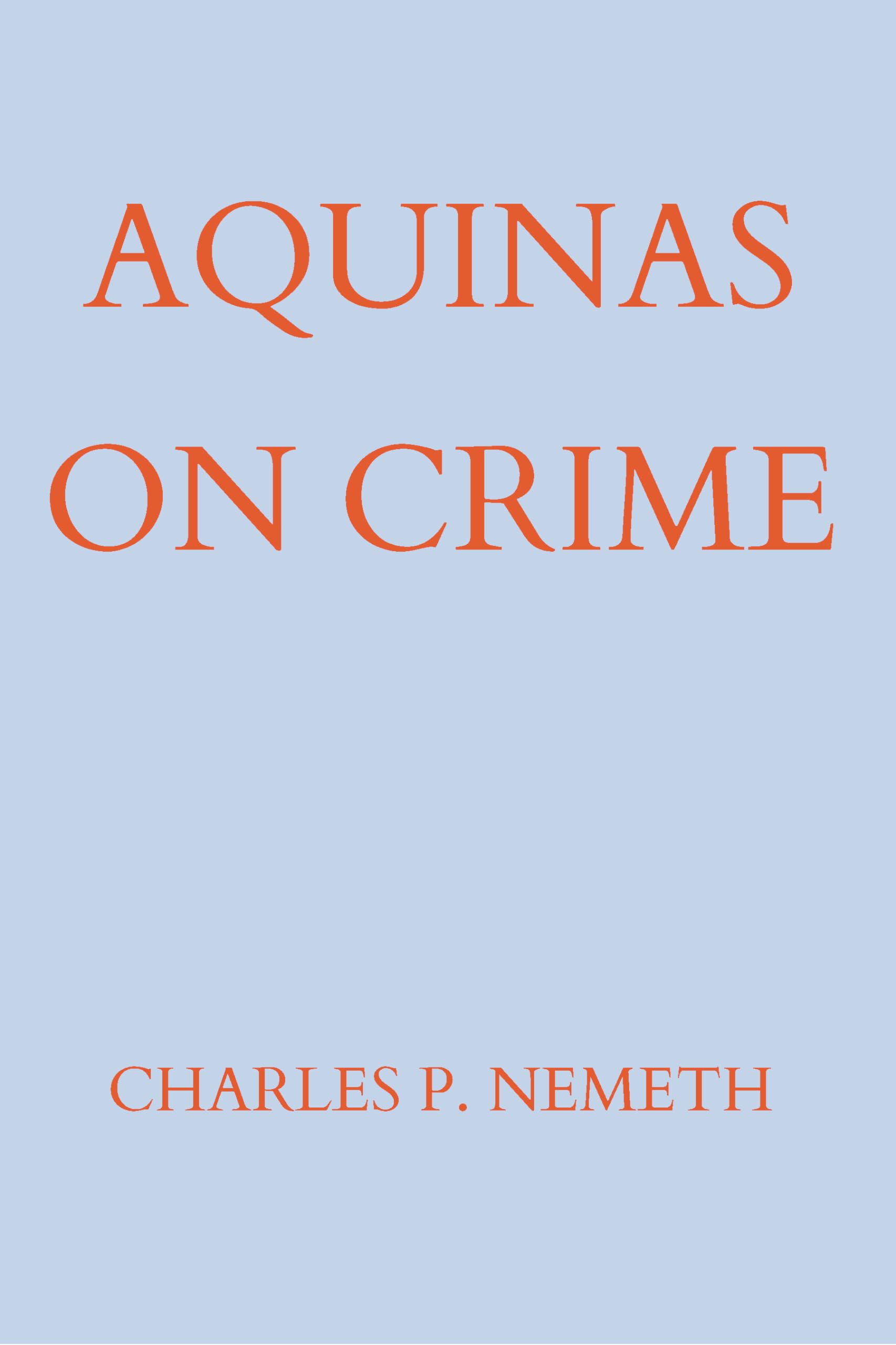 Product Image: Aquinas on Crime