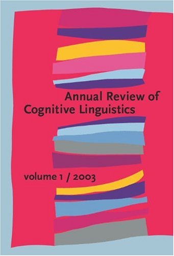 Annual Review of Cognitive Linguistics, 2003 (1) Social Sciences