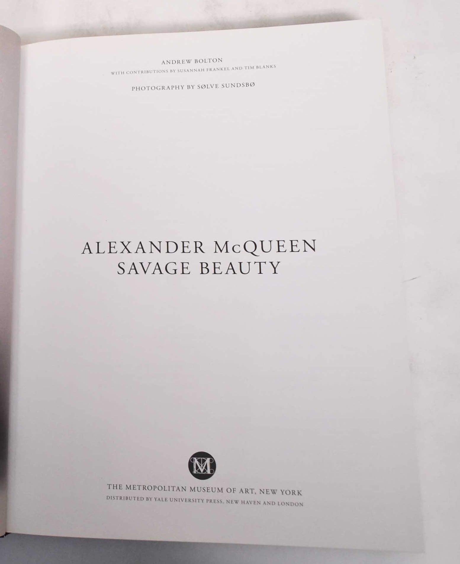 Alexander McQueen: Savage Beauty Books