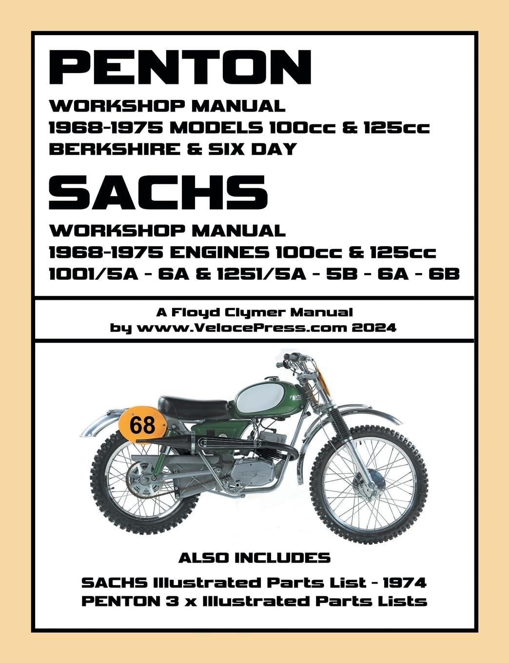 PENTON - SACHS 1968-1975 BERKSHIRE & SIX DAY 100cc & 125cc WORKSHOP MANUALS Leisure, Home & Garden