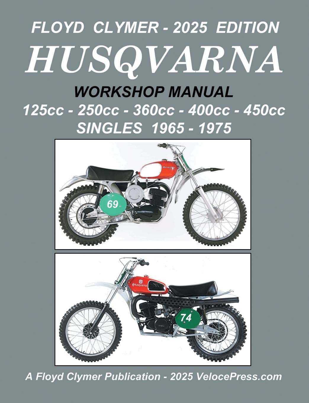 HUSQVARNA 125cc - 250cc - 360cc - 400cc - 450cc SINGLES 1965-1975 WORKSHOP MANUAL Leisure, Home & Garden