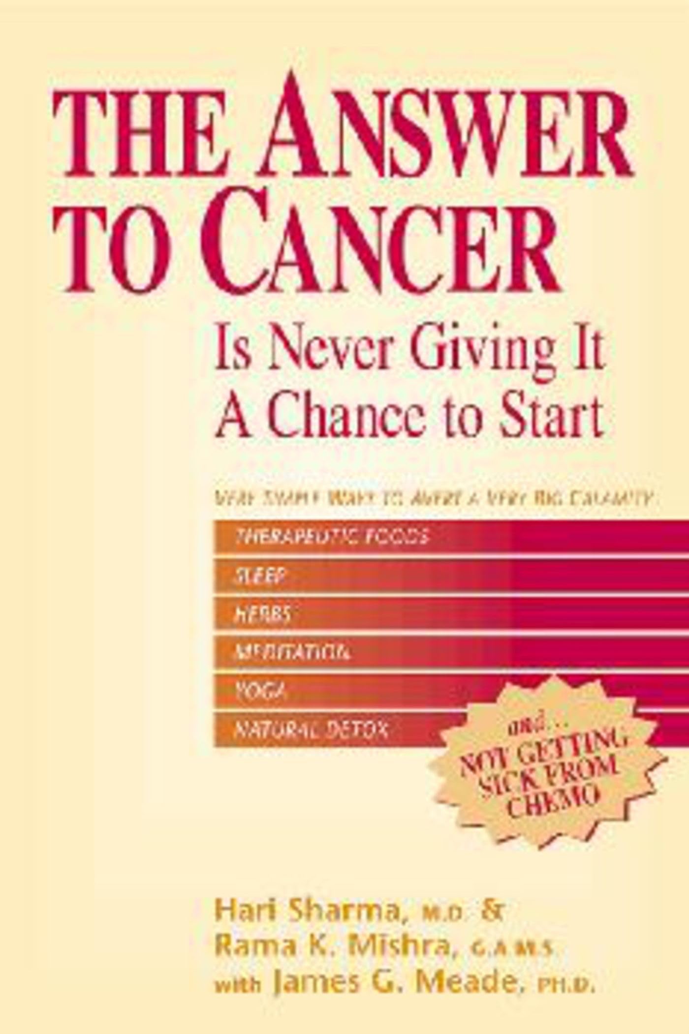 The Answer to Cancer book
