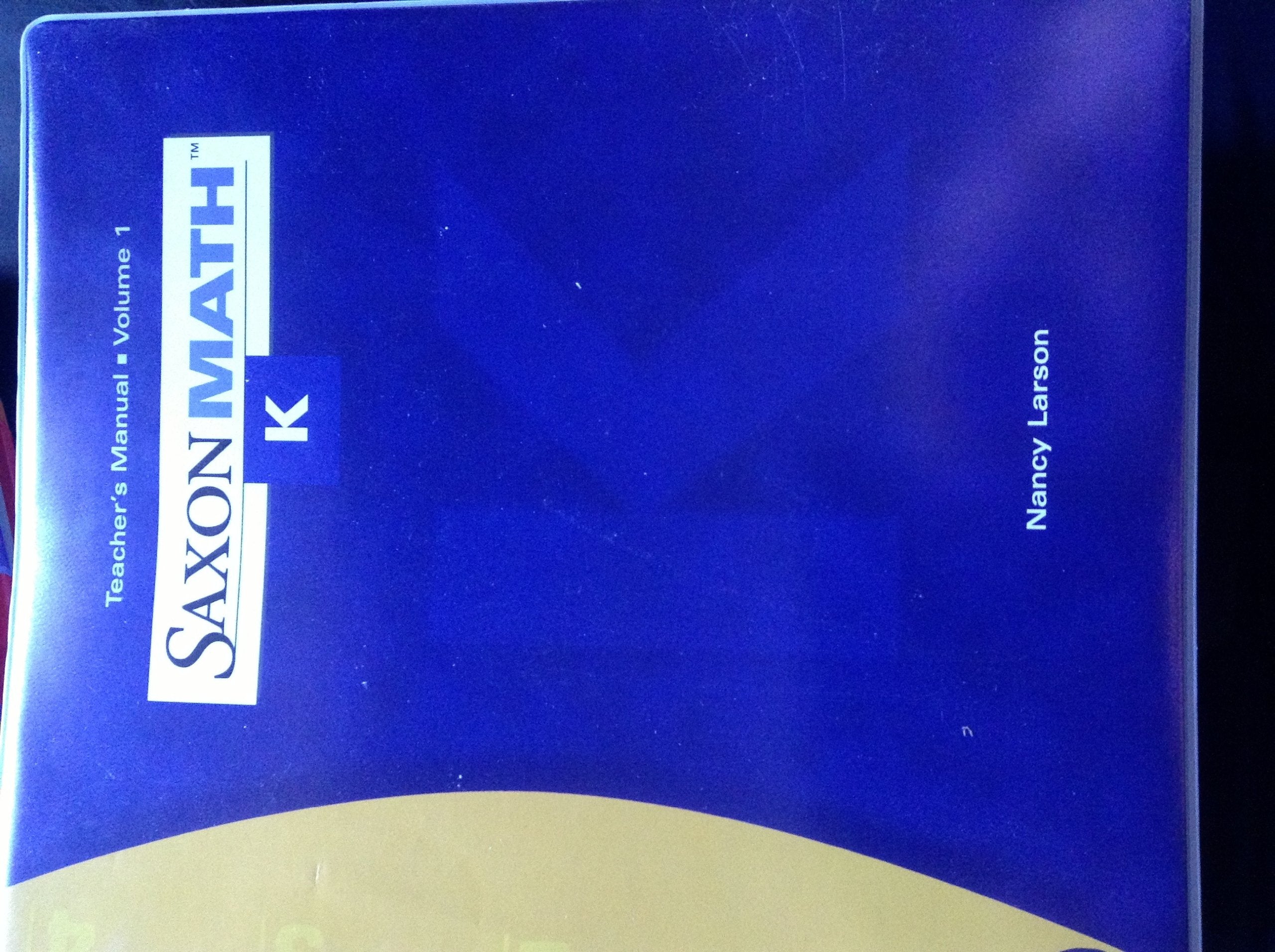 Product Image: Vol. 1: Teacher Edition (Saxon Math Grade K)