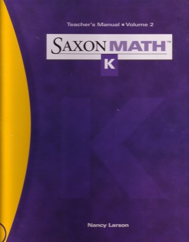 Product Image: Vol. 2: Teacher Edition (Saxon Math Grade K)