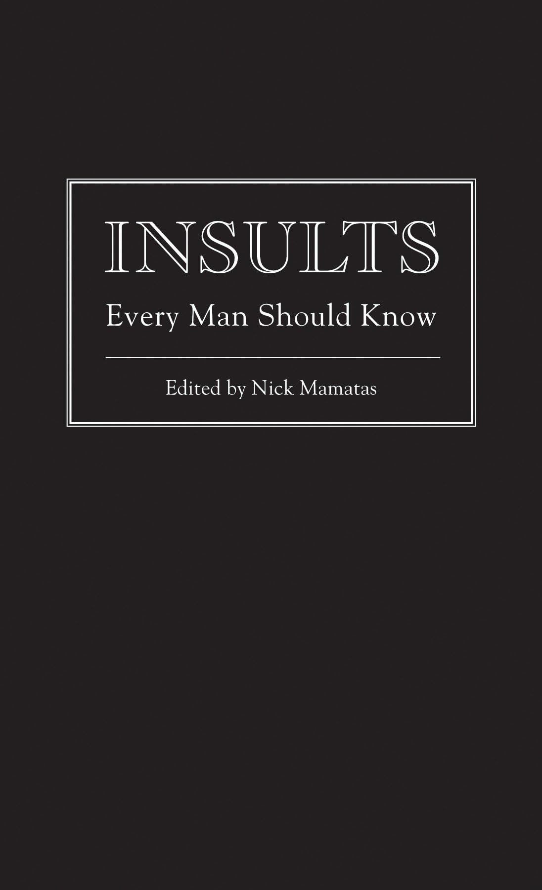 Insults Every Man Should Know Humour & Satire