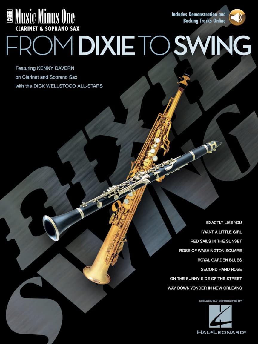 From Dixie to Swing: Music Minus One Clarinet or Soprano Sax Sheet Music