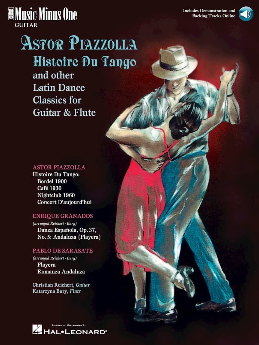 Astor Piazzolla - Histoire Du Tango and Other Latin Classics for Guitar & Flute: Music Minus One Guitar Edition Sheet Music