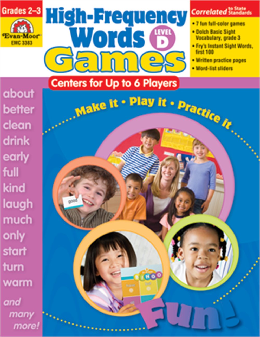 High-Frequency Words Center Games, Level D: Centuers for Up to 6 Players, Grades 2-3 Novels & Short Stories