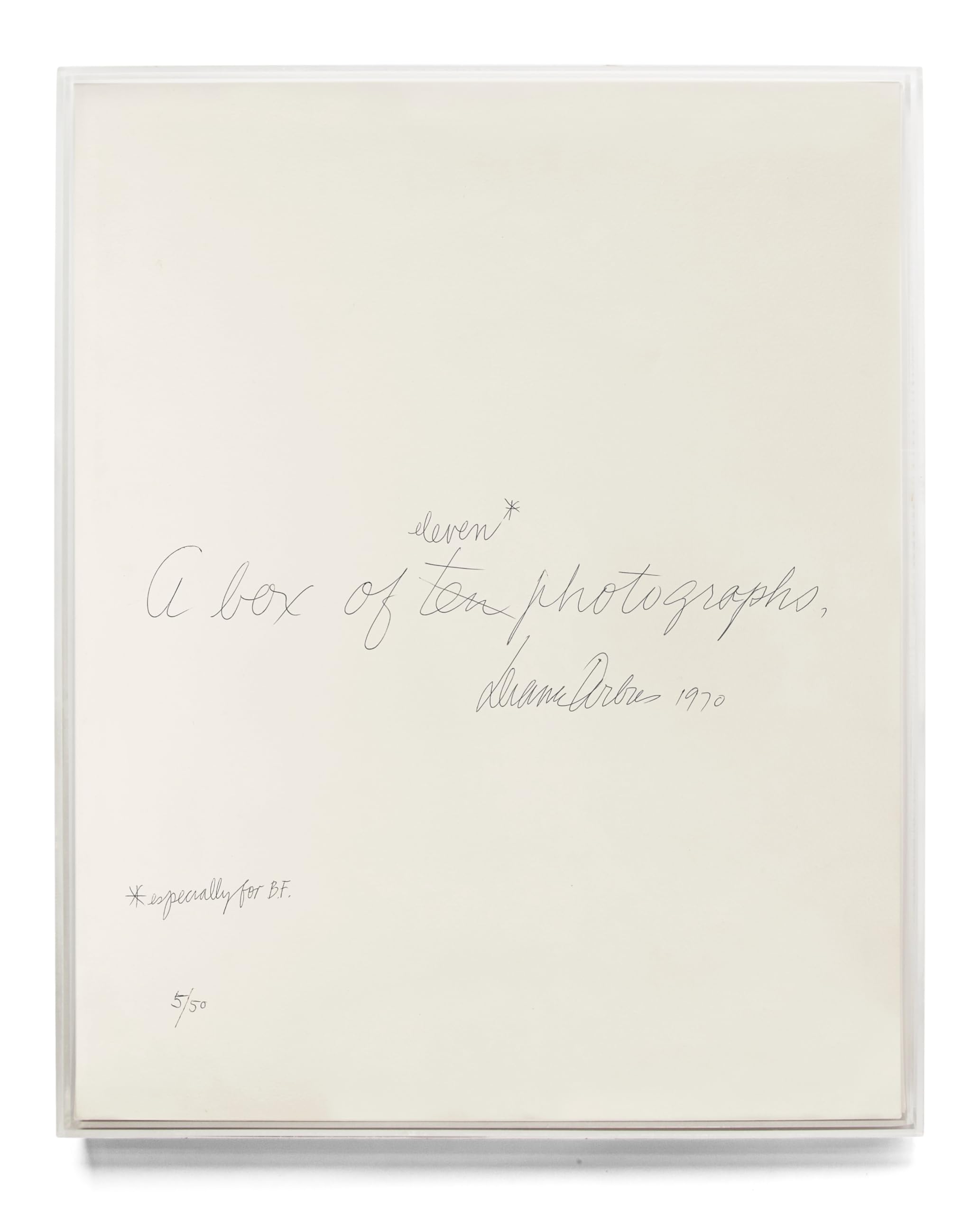 Diane Arbus : A Box of Ten Photographs Memories