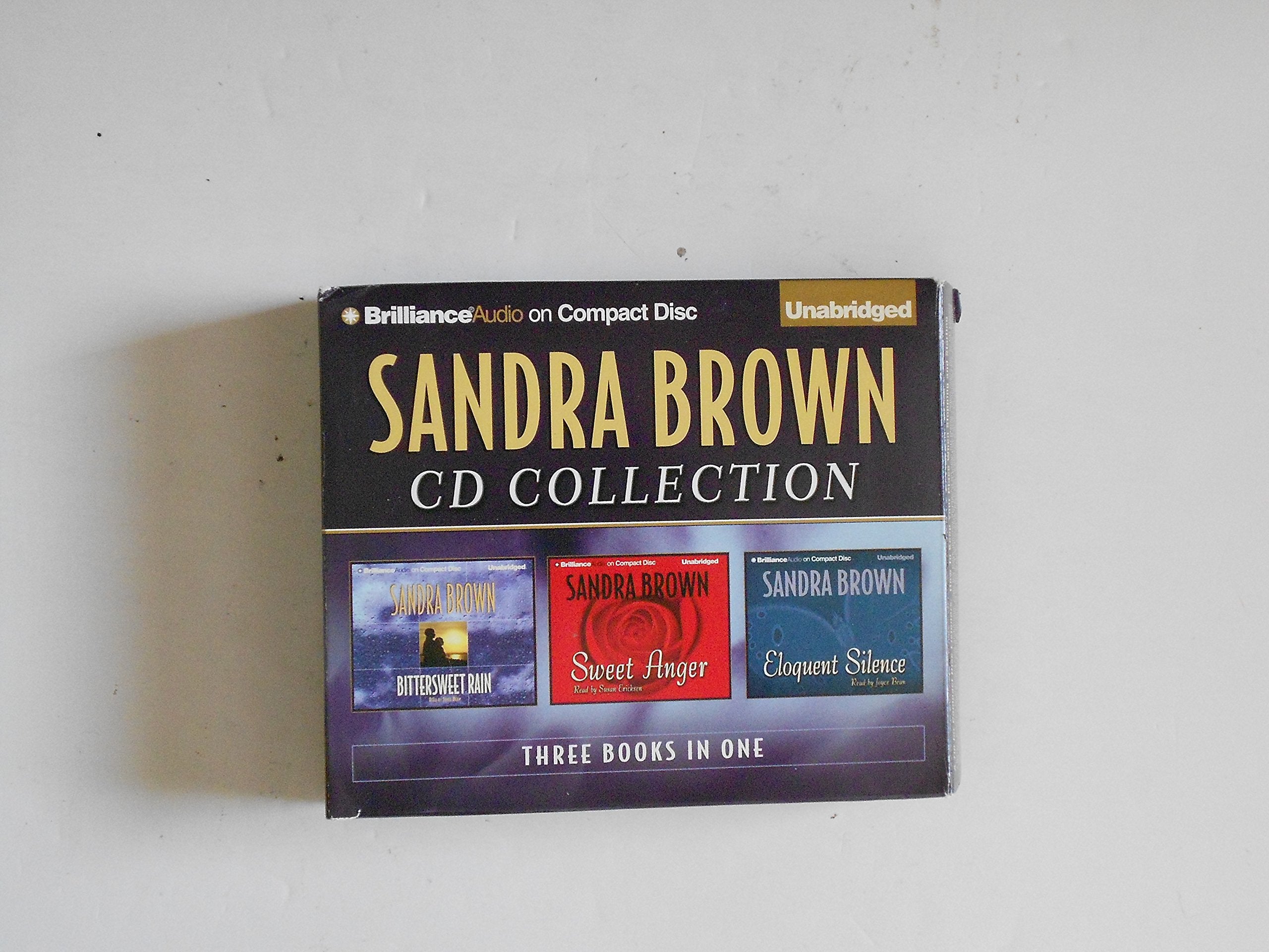 Sandra Brown Cd Collection: Bittersweet Rain / Sweet Anger / Eloquent Silence Contemporary Romance
