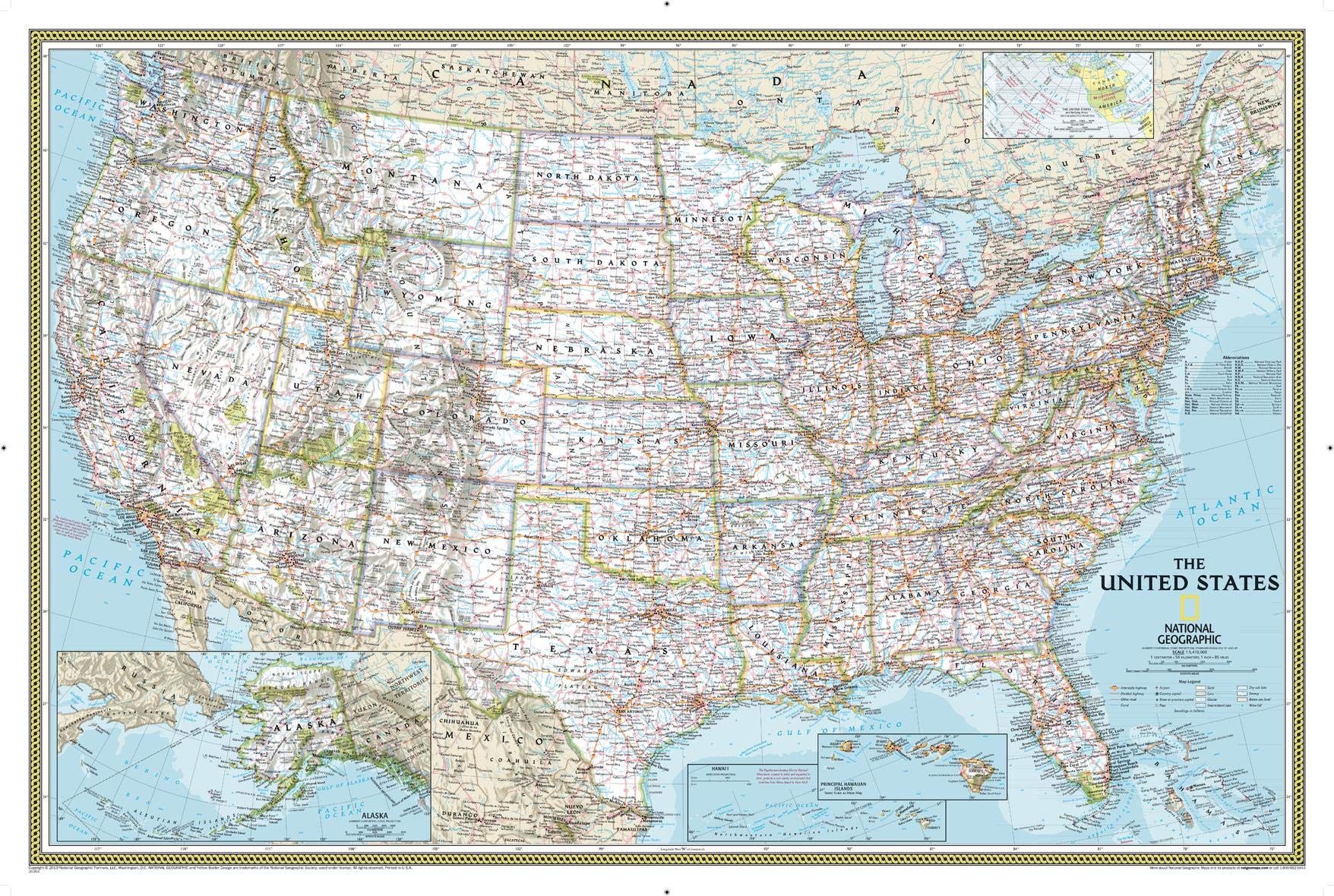 United States Classic Poster Size Map: Wall Maps U.s. book