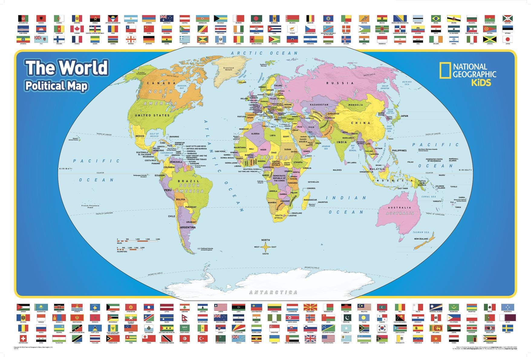 National Geographic the World for Kids Map: Wall Maps World (National Geographic Reference Map) Education & Training